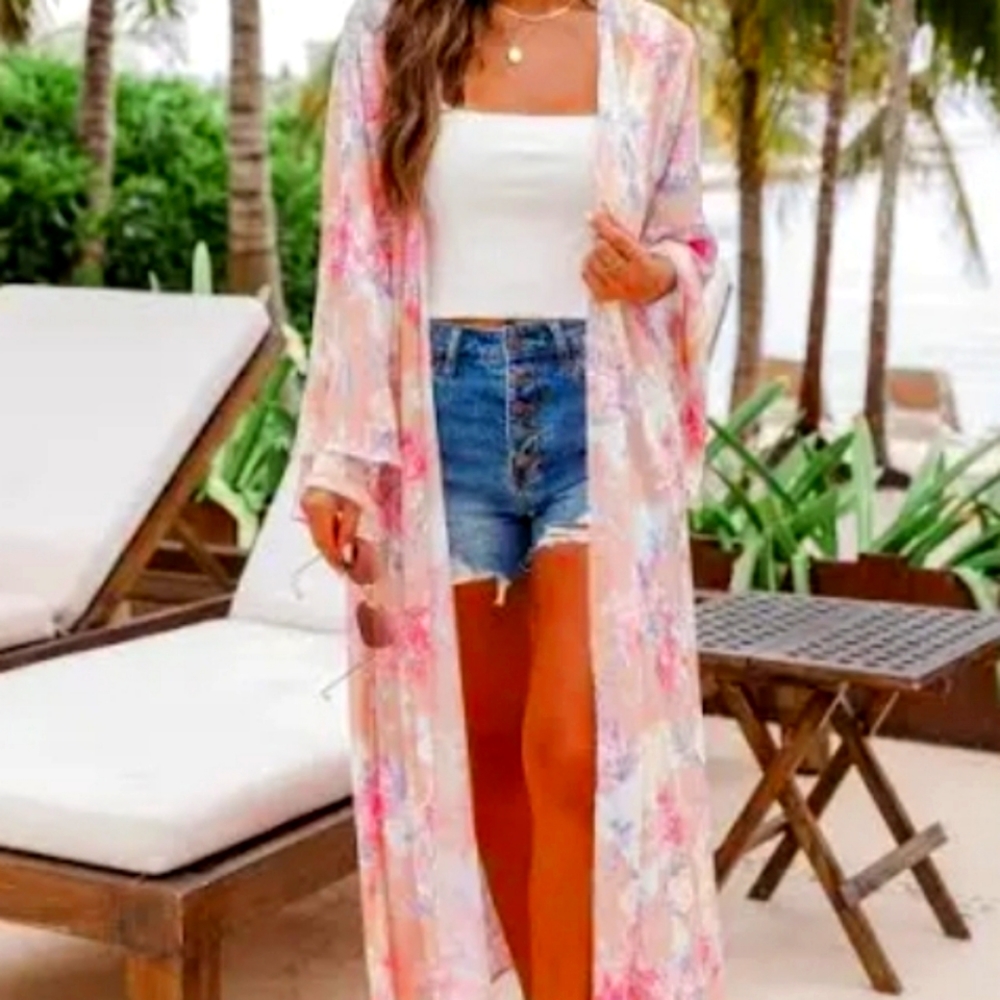 Pink Lily Kimono